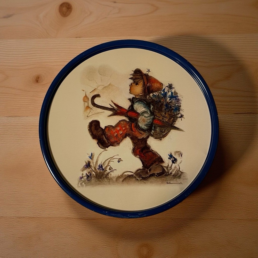 Vintage Hummel Metal Round Tin - Classic M.I. Hummel Illustration